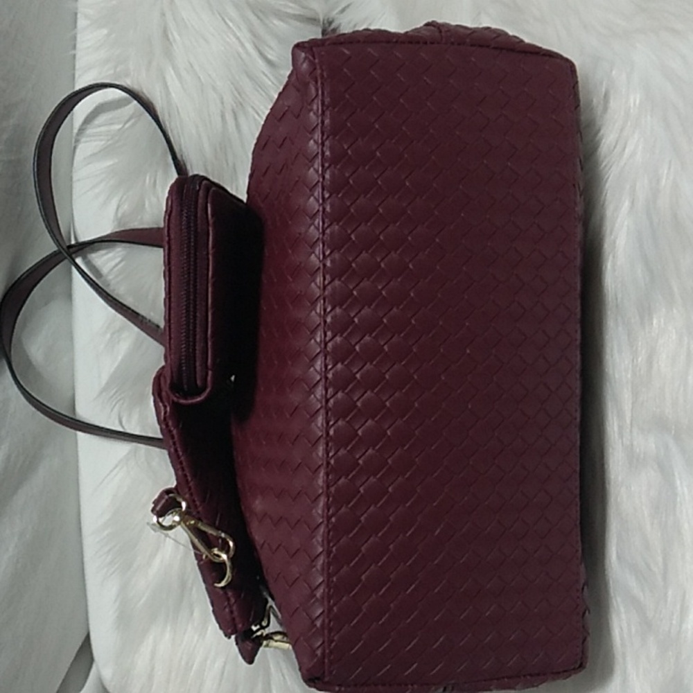NWT Faux Woven Leather Tote Wristlet-Pouch Crossbody Zip Wal… - Picture 8 of 15